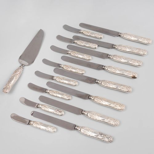 Tiffany & Co. Silver Flatware Service in the 'Chrysanthemum' Pattern