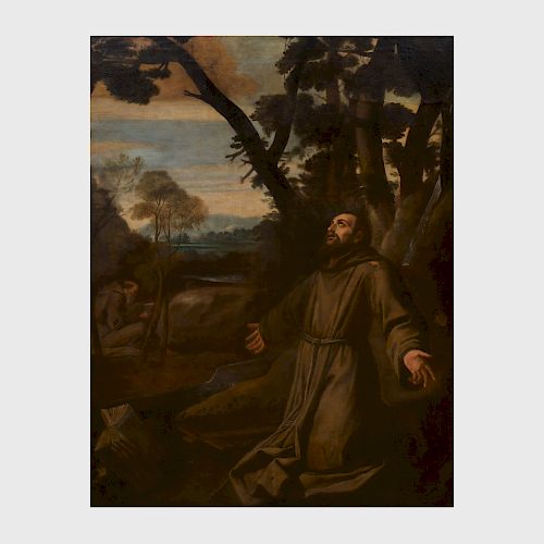 Central Italian School: St. Francis and Brother Leo in Meditation