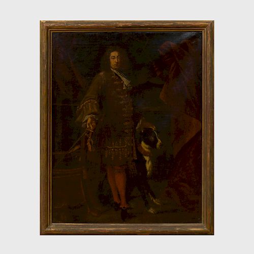 Attributed to John Baptist Closterman (1660-1711): Courtier with His Dog
