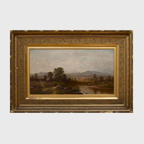 Charles Wilson Knapp (1823-1900): Mountain Landscape with Farm