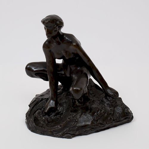After Auguste Rodin (1840-1917): Baigneuse Accroupie