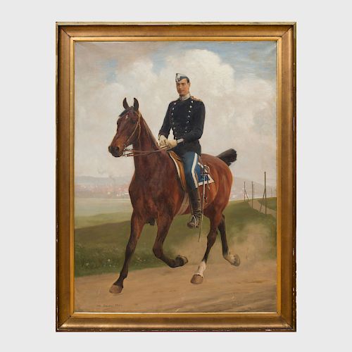 Otto Bache (1839-1927): Soldier on Horse