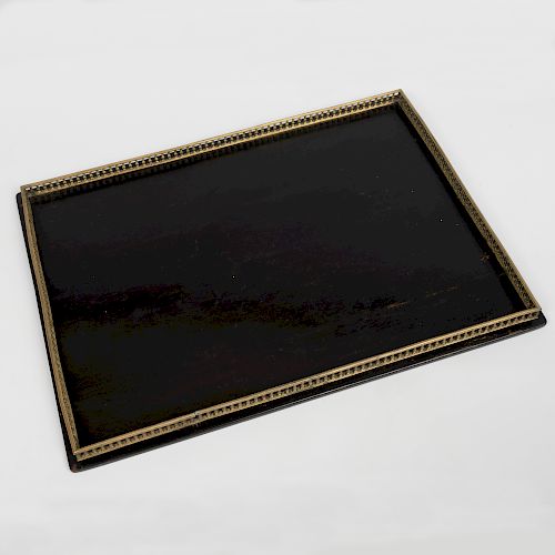 English Brass-Mounted Lacquer Tray