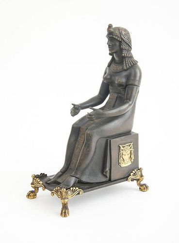 REGENCY PERIOD BRONZE FIGURE OF AN EGYPTIAN GODDESS, IN THE MANNER OF THOMAS HOPE