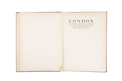 Langdon Coburn, Alvin - Belloc, Hilaire. London. London: Duckworth & Co.; New York: Brentano's, ca. 1909. 17 fotograbados.