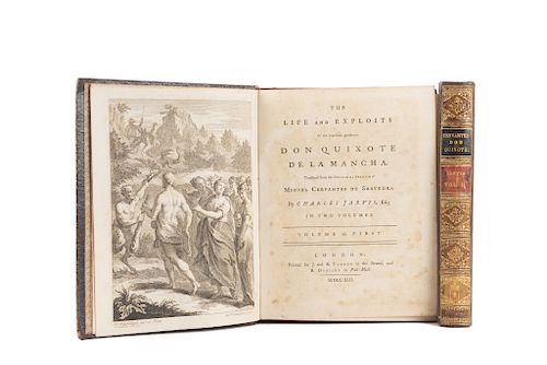 Cervantes Saavedra, Miguel de. The Life and Exploits of the Ingenious Gentleman don Quixote de la Mancha. London, 1742. Piezas: 2.