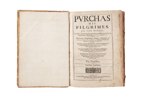 Purchas, Samuel. Purchas His Pilgrimes, In Five Books. The Third Part. London, 1625. 19 mapas grabados.