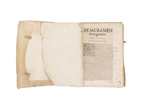 Ledesma, Bartholomé de. De Septem Novae Legis Sacramentis Summarium. Mexici: Antonio de Espinosa, 1566.  Incunable Mexicano.