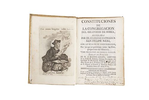 Gudiño, Joseph. Constituciones de la Congregación del Oratorio de Roma... México, 1780.