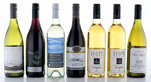 Seven Vintage New Zealand Red and White Wines
