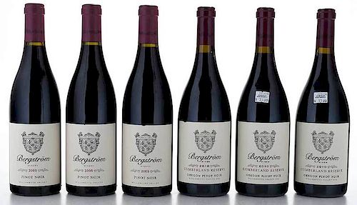 Six Vintage Bottles Bergström Cumberland Reserve Pinot Noir