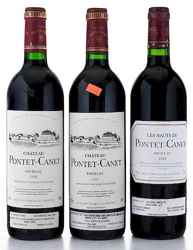 Twelve Vintage Bottles Château Pontet-Canet Pauillac