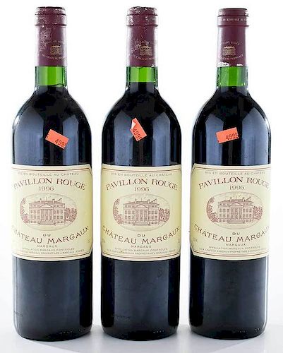 Three Bottles 1996 Château Margaux Pavillon Rouge