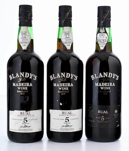 Three Bottles Blandy's Five Year Madeira Bual