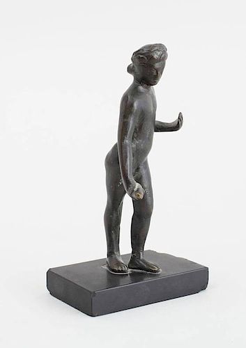 ETRUSCAN TYPE BRONZE FIGURE OF AN ATHLETE