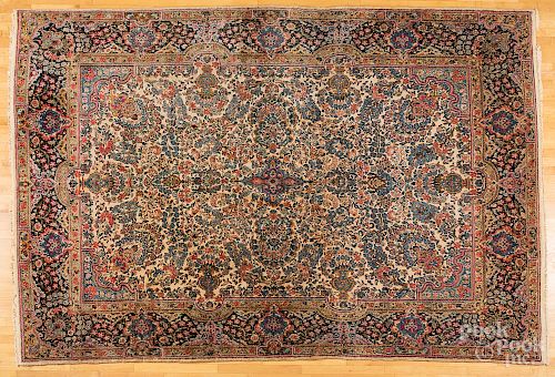 Semi-antique Kirman carpet