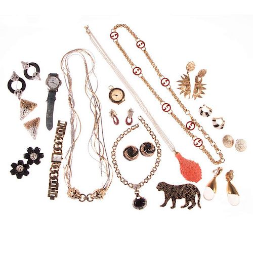 Collection of vintage and designer costume jewelry