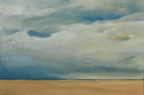 ANNE PACKARD, (American, b. 1933), Outer Beach, 2010, oil on canvas, 48 x 72 in., frame: 55 x 79 in.