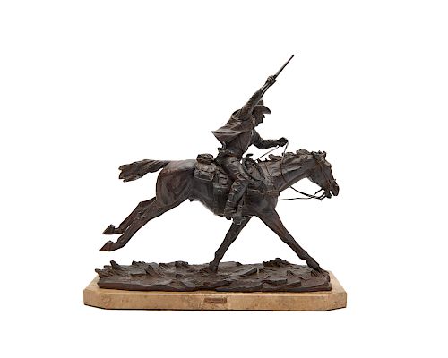 HARRY JACKSON, (American, 1924-2011), The Marshall II, 1978, bronze on marble base, height: 17 1/2 in.