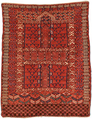 Turkoman Ensi, late 19th century; 5 ft. 3 in. x 3 ft. 11 in.