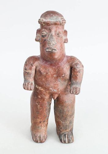 PRE-COLUMBIAN STYLE POTTERY FIGURE OF A MAN