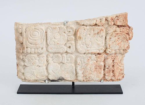 MEXICAN CERAMIC RELIEF FRAGMENT, MAYAN TYPE