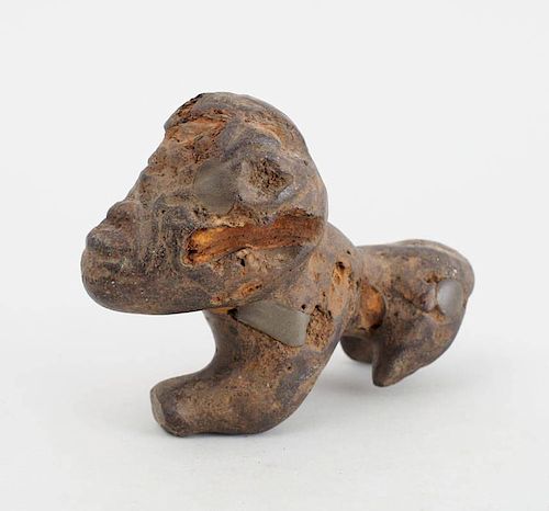 VOLCANIC STONE FIGURE OF A QUADRIPED, POSSIBLY COSTA RICAN