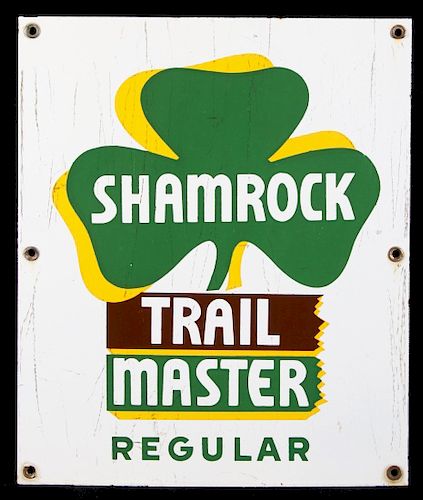 Shamrock Trail Master Gasoline Advertising Sign