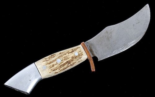 Signed Western Antler Handle Knife