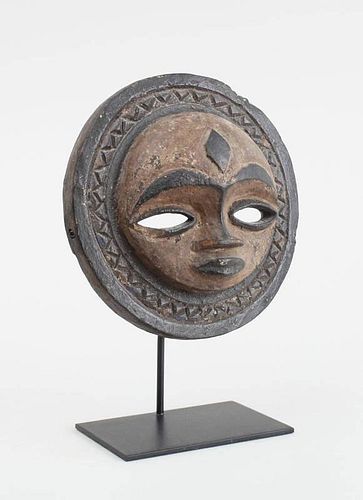 AFRICAN CARVED AND PAINTED WOOD CHILD'S MASK