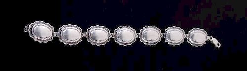 Navajo Sterling Silver Concho Bracelet