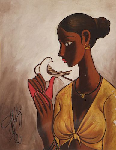 B. Prabha (Indian, 1933-2001) Painting, 1997
