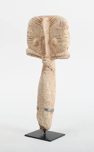 WEST AFRICAN CARVED STONE HAND EFFIGY