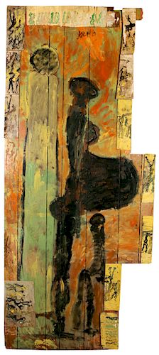 Purvis Young (1943-2010) Mixed media Painting