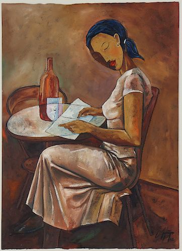 Michael Escoffery (Jamaican, 20th c.) "Table For One", 2012