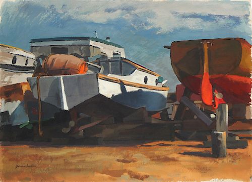 Giovanni Martino (1908-1997) "Boat Yard"