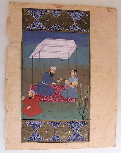 Miniature Painting, India or Persia, Early 20th C.
