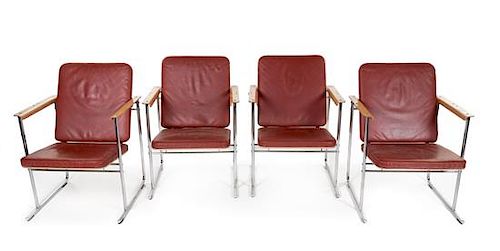 Yrjo Kukkapuro, (Finnish, b. 1933), Set of Four Skala Lounge Chairs Avarte, Finland