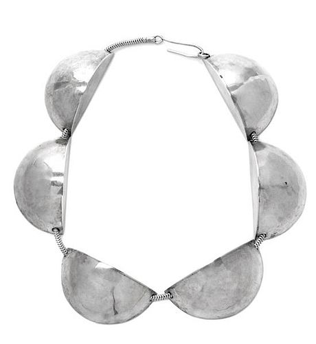 Modernist, Mid 20th Century, Hollow-Form Wedge Necklace