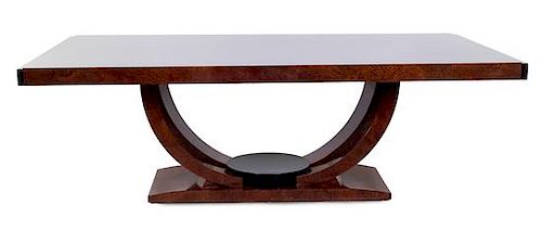 * Style of Karl Springer, American, Late 20th Century, Art Deco Style Dining Table