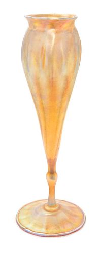 * Tiffany Studios, American, Early 20th Century, Trumpet Vase
