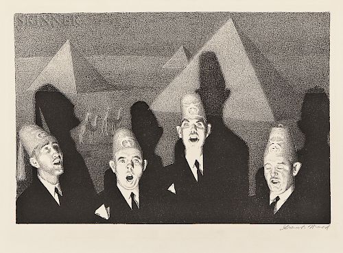 Grant Wood (American, 1891-1942)  Shriner's Quartet