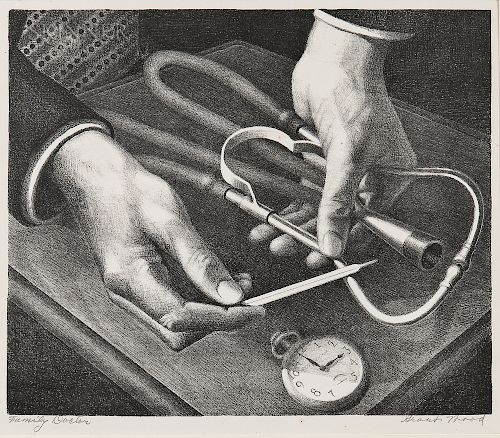 Grant Wood (American, 1891-1942)  Family Doctor