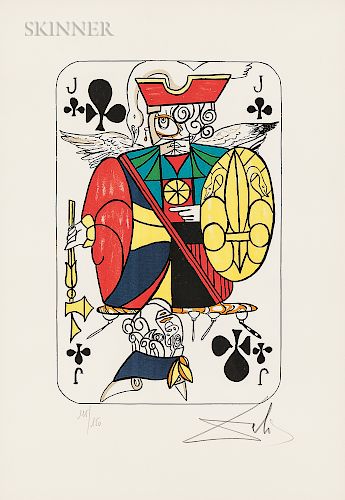 Salvador Dalí (Spanish, 1904-1989)  Four Images of Club Cards