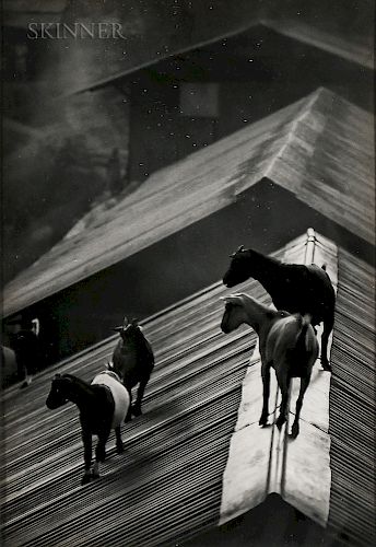 W. Eugene Smith (American, 1918-1978)  Untitled (Goats on a Roof)