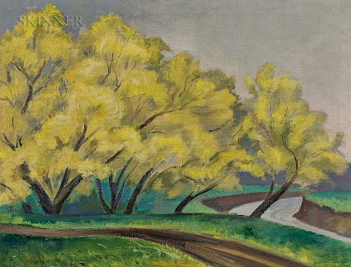 Josef Zenk (American, 1904-2000)  Spring Willows