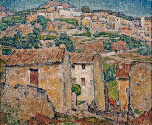 George Herbert Macrum (American, 1878-1970)  Hillside Village, Provence
