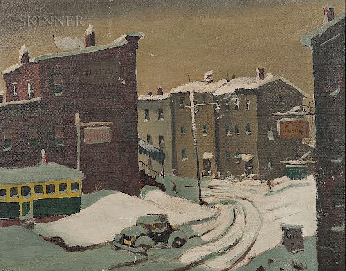 Henry Martin Gasser (American, 1909-1981)  City in Snow