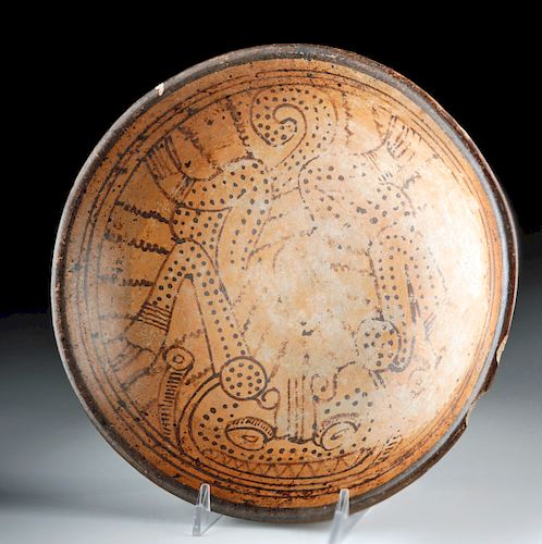Maya Pottery Bowl w/ Jaguar