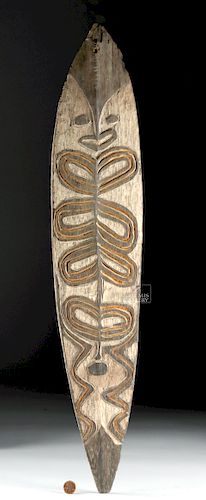 Papua New Guinea Carved & Painted Wood Bullroarer